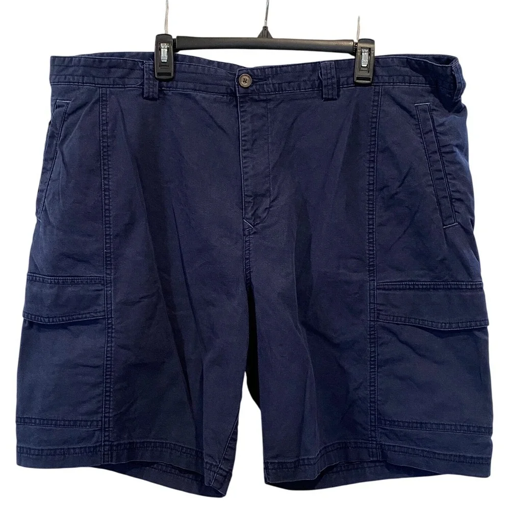 Tommy Bahama Mens Navy‎ Blue Cargo Shorts Size 42 Cotton Twill Marlin Logo